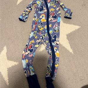 Little Sleepies Disney Navy Blue Mickey & Friends Zip One-Piece
